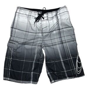 O’Neill Men’s Plaid Ombre Board Shorts - Size 29